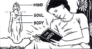 Girl reading the Bible.